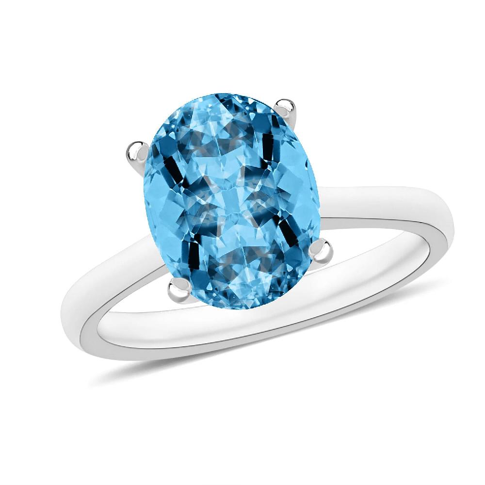 Rhapsody 950 Platinum AAAA Santa Maria Aquamarine Solitaire Ring 5.50 Grams 2.60 ctw (Del. in 10-12 Days)