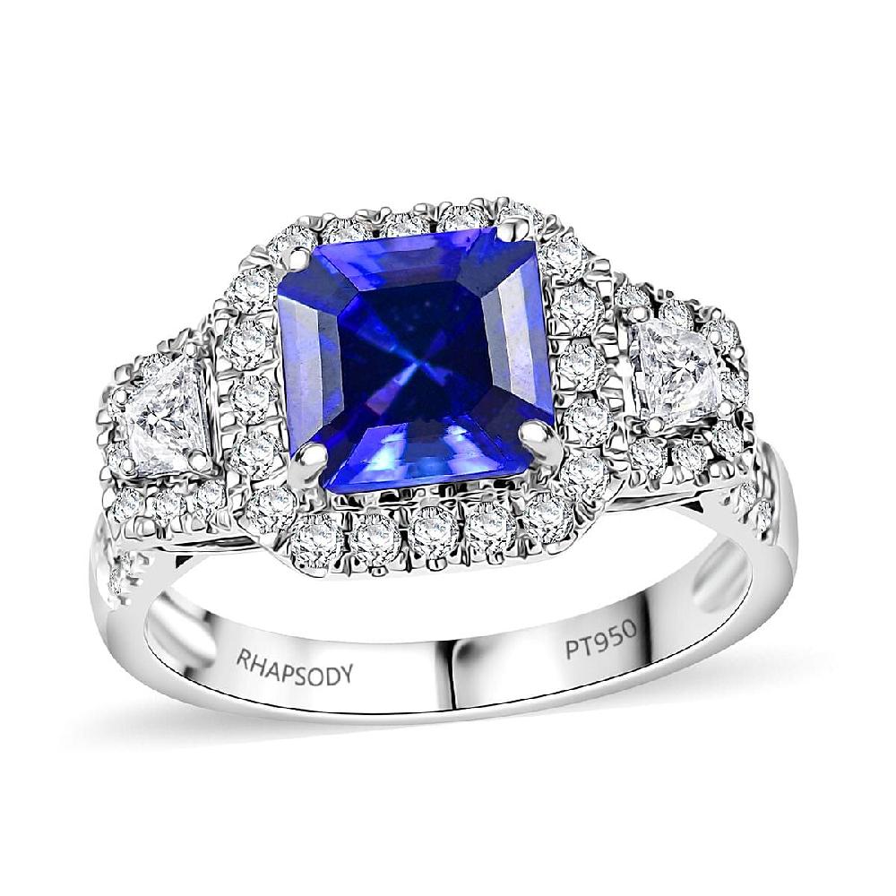 Rhapsody 950 Platinum AAAA Tanzanite Diamond (E-F VS) Ring 3.56 ctw