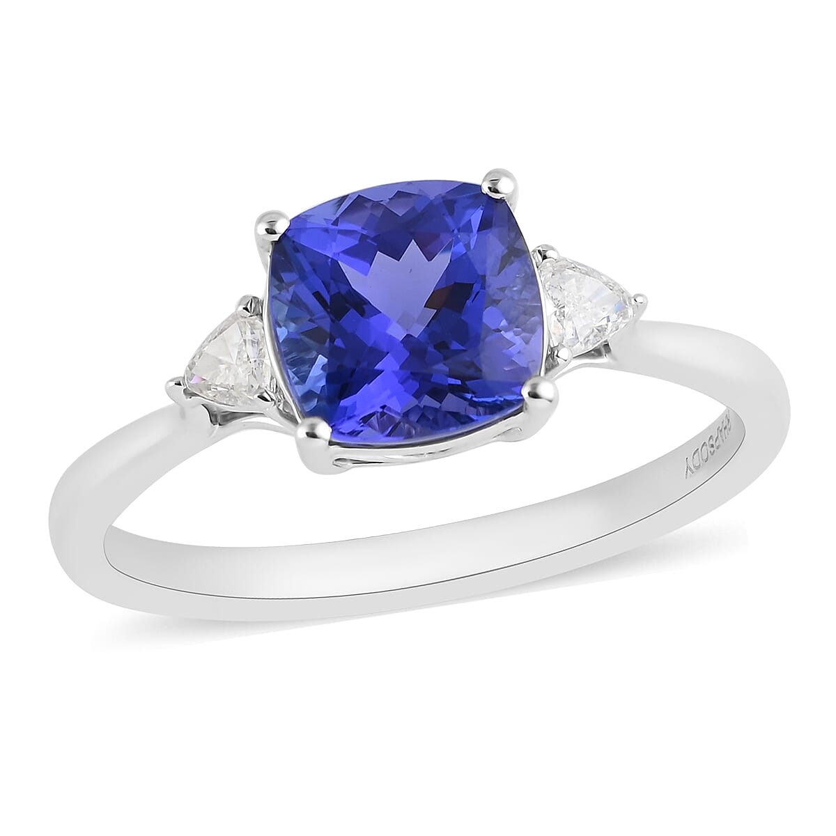 Rhapsody 950 Platinum AAAA Tanzanite Diamond (E-F VS) (0.20 cts) Ring (4.25 g) 3.00 ctw (Del. in 10-15 Days)