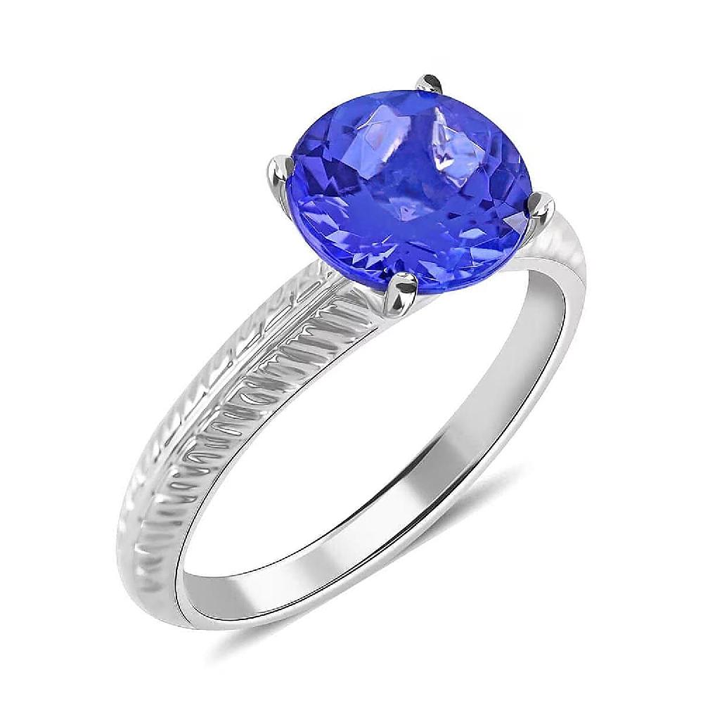 Rhapsody 950 Platinum AAAA Tanzanite Solitaire Ring 4.75 Grams 1.50 Ctw