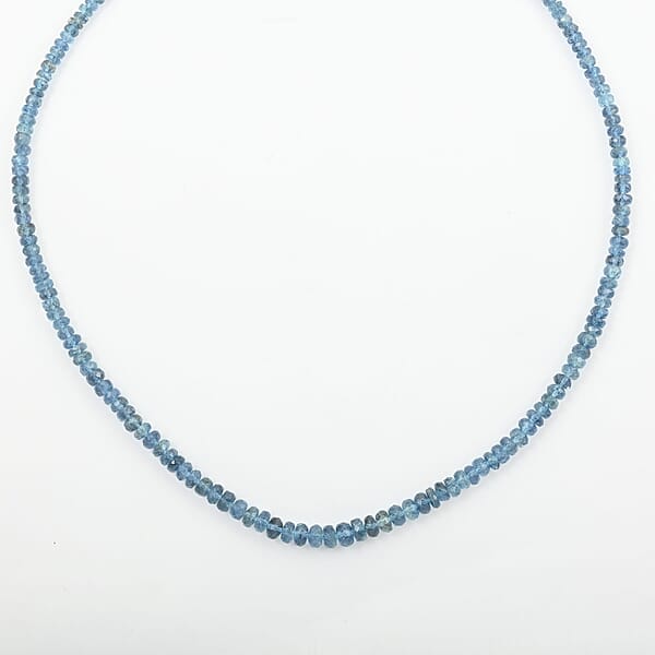 Rhapsody 950 Platinum AAAA Tatu Aquamarine Beaded Graduate Necklace (18-20 Inches) 70.00 Ctw