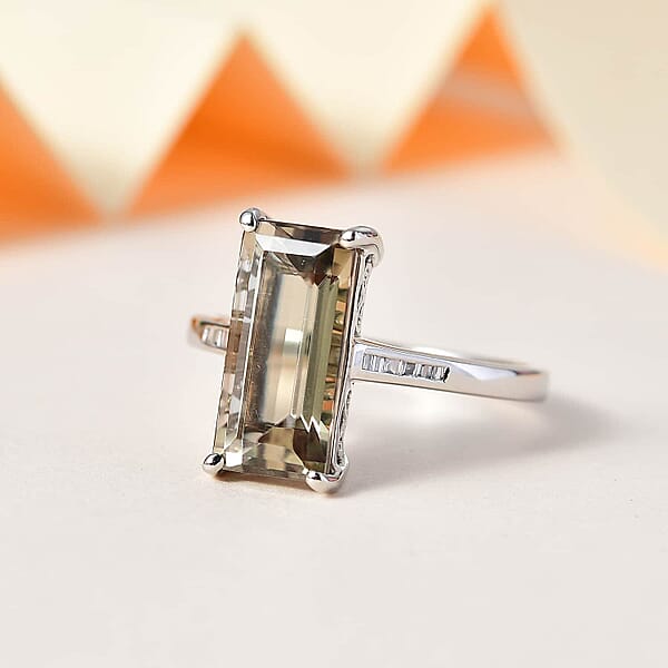 Rhapsody 950 Platinum AAAA Turkizite And E-F VS Diamond Ring 4.75 Grams 5.15 Ctw