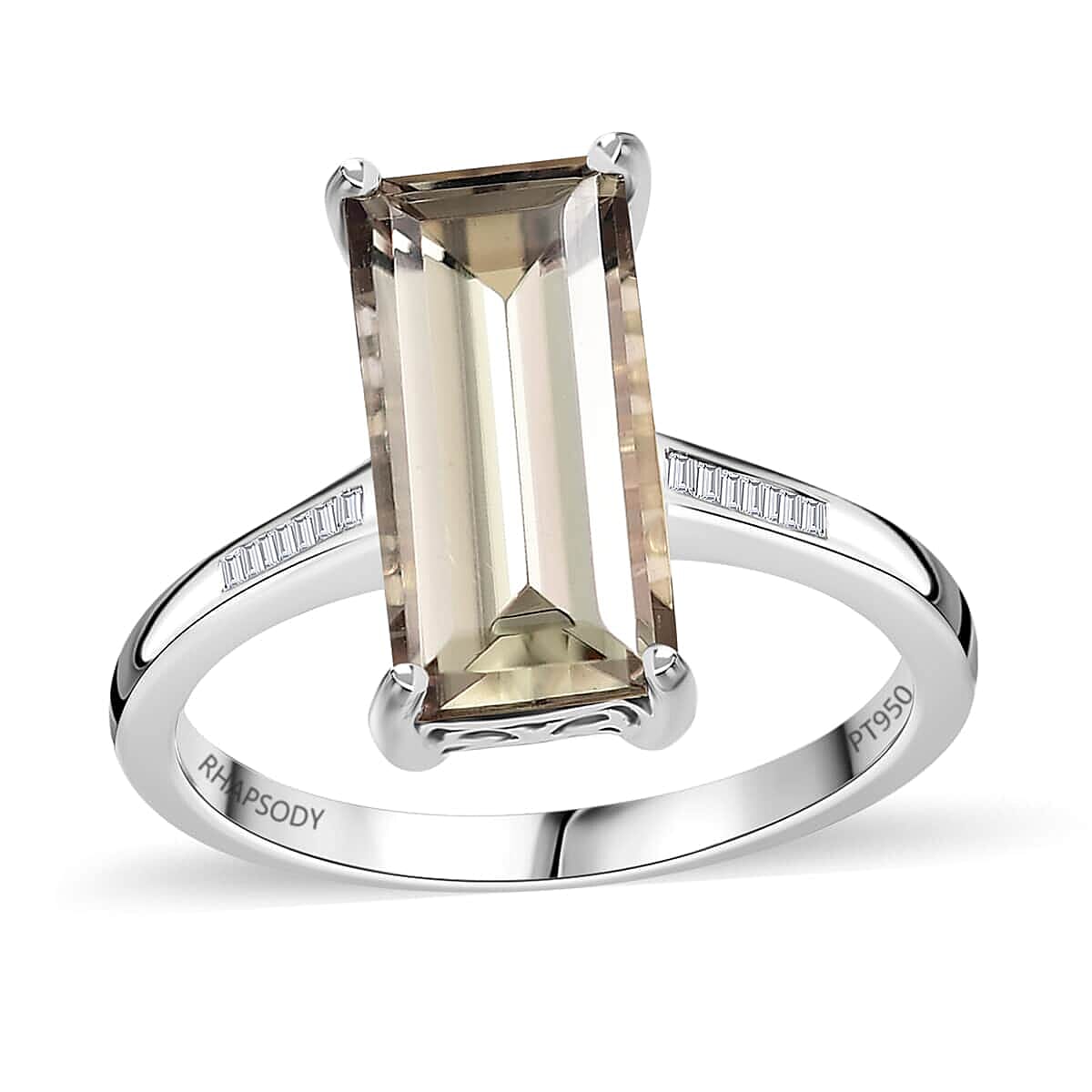 Rhapsody 950 Platinum AAAA Turkizite and E-F VS Diamond Ring 4.75 Grams 5.15 ctw
