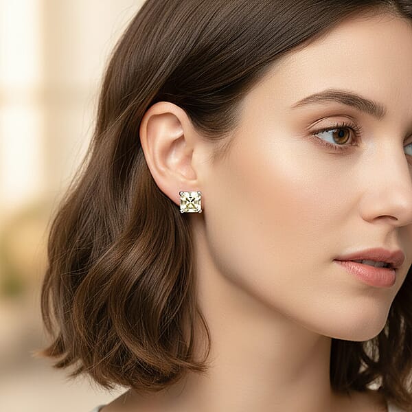 Rhapsody 950 Platinum AAAA Turkizite Solitaire Stud Earrings 1.80 Ctw