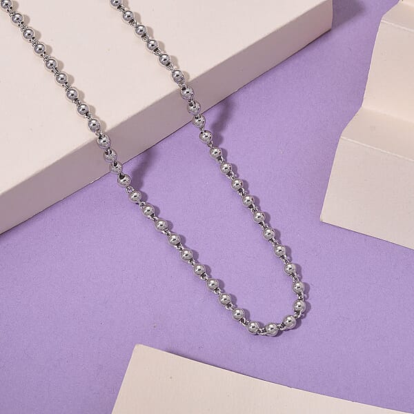 Rhapsody 950 Platinum Beaded Chain Necklace (18 Inches) (15.90 Grams)
