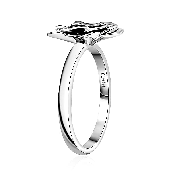 Rhapsody 950 Platinum Camellia Bloom Ring 8.30 Grams
