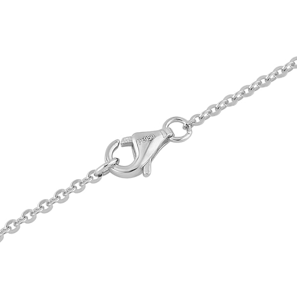 Rhapsody 950 Platinum Clover Necklace 18 Inches With 8mm Lobster Lock 7.25 Grams