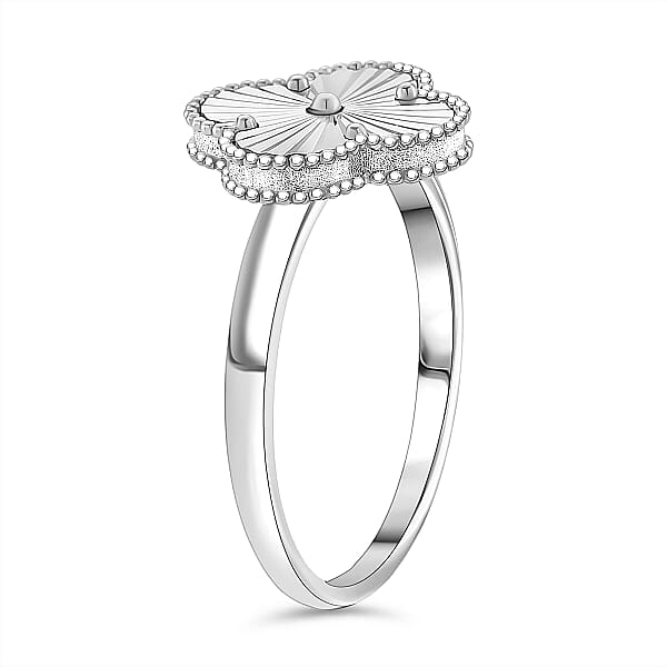 Rhapsody 950 Platinum Clover Ring 5.40 Grams