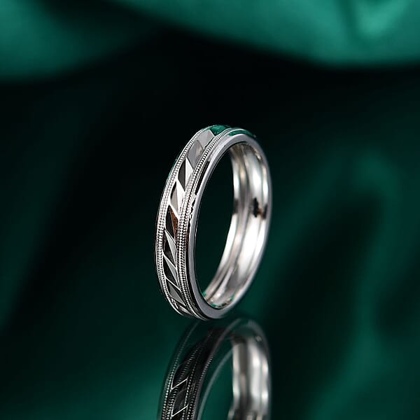 Rhapsody 950 Platinum Diamond-Cut Timeless Harmony Band Ring 5.15 Grams