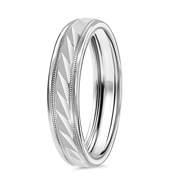 Rhapsody 950 Platinum Diamond-Cut Timeless Harmony Band Ring 5.15 Grams