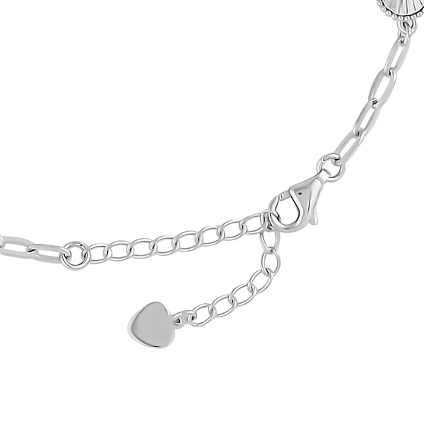 Rhapsody 950 Platinum Electroform Clover Bracelet (6.50 In) With Lobster Lock & 1.5 Extender 13.65 Grams