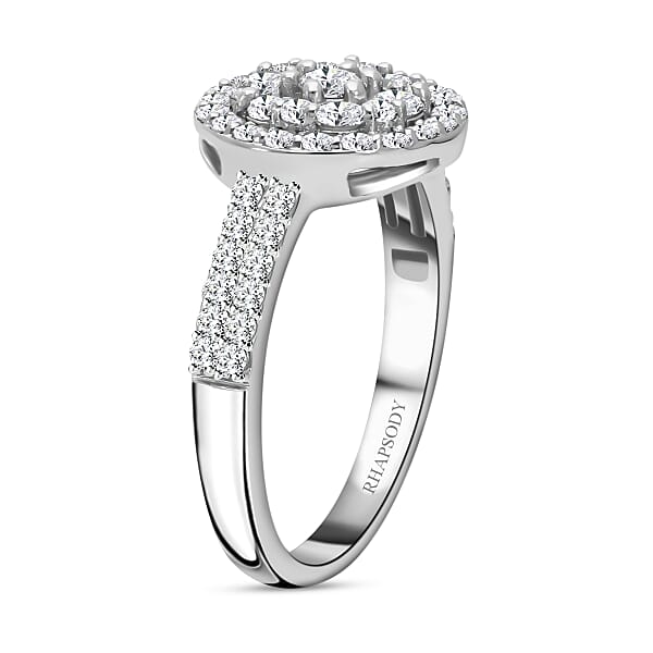 Rhapsody 950 Platinum IGI Certified Diamond Ring 5.75 Grams 1.00 Ctw