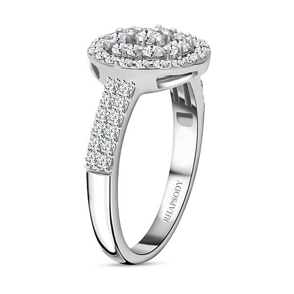 Rhapsody 950 Platinum IGI Certified Diamond Ring 5.75 Grams 1.00 Ctw