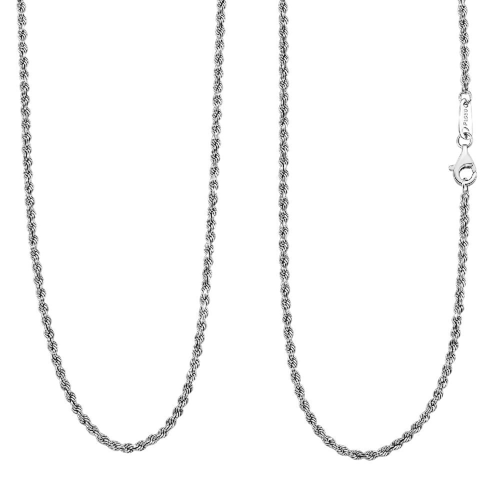 Rhapsody 950 Platinum Rope Chain Necklace (20 Inches) (8.40 Grams)