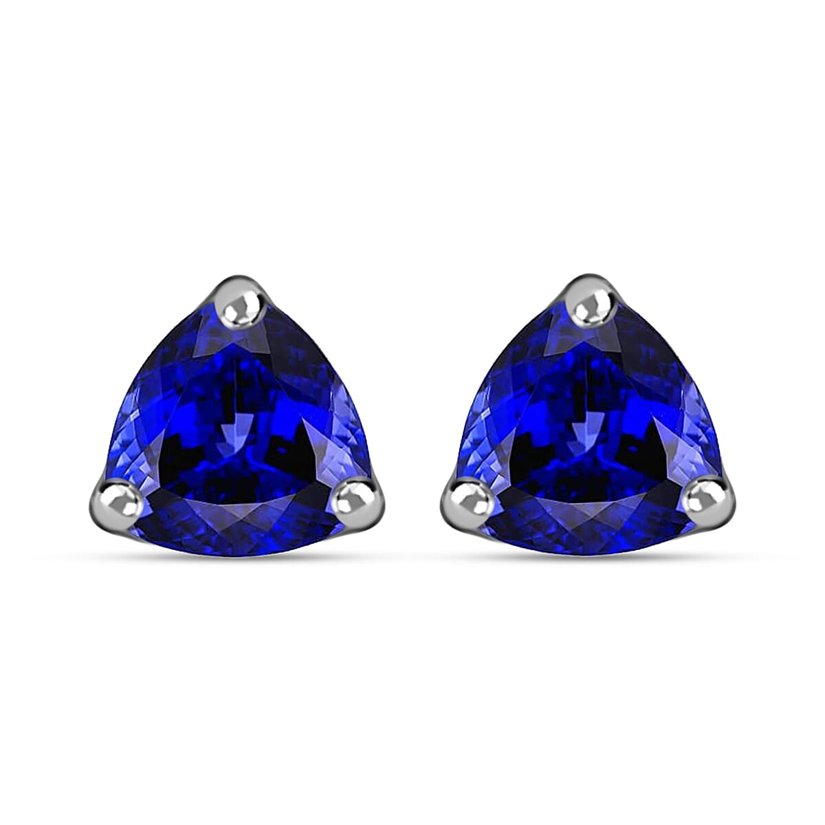 Rhapsody 950 Platinum Tanzanite 2.50 Ctw Earrings Platinum Stud Earrings Tanzanite Solitaire Earrings Solitaire Studs