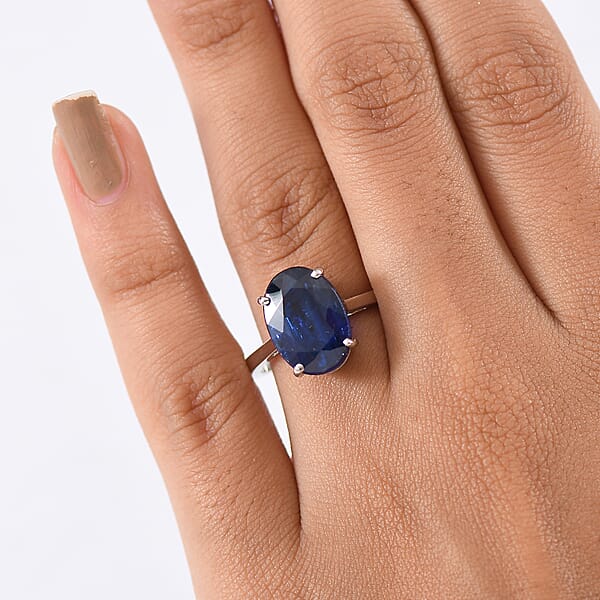 Rhapsody AAAA Kashmir Kyanite 8.25 Ctw Blue Nova Ring In 950 Platinum
