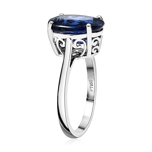 Rhapsody AAAA Kashmir Kyanite 8.25 Ctw Blue Nova Ring In 950 Platinum