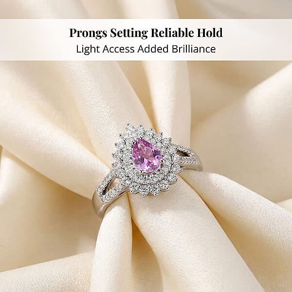 Rhapsody AAAA Madagascar Purple Sapphire And E-F VS Diamond 1.26 Ctw Ring In 950 Platinum 7.25 Grams