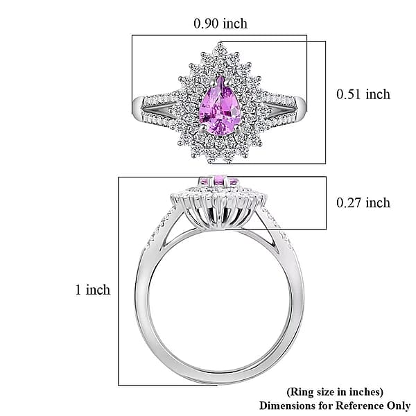 Rhapsody AAAA Madagascar Purple Sapphire And E-F VS Diamond 1.26 Ctw Ring In 950 Platinum 7.25 Grams