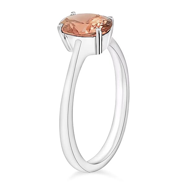 Rhapsody AAAA Pink Morganite Ring In 950 Platinum 5.50 Grams 1.40 Ctw (Del. In 10-12 Days)