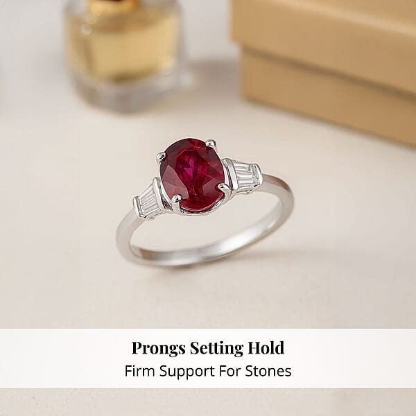 Rhapsody AAAA Rubellite And Diamond E-F VS 2.25 Ctw Ring In 950 Platinum 6.21 Grams