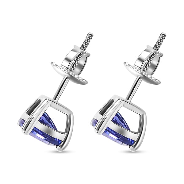 Rhapsody AAAA Tanzanite 2.70 Ctw Solitaire Stud Earrings In 950 Platinum