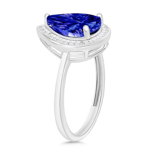 Rhapsody AAAA Tanzanite And E-F VS2 Diamond 2.20 Ctw Ring In 950 Platinum (Del. In 10-12 Days)
