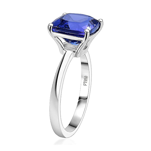 Rhapsody AAAA Tanzanite Solitaire Ring In 950 Platinum 5.30 Ctw