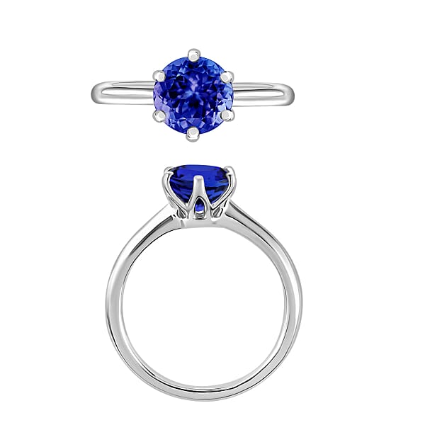 Rhapsody AAAA Tanzanite Solitaire Ring In 950 Platinum 1.45 Ctw (Del. In 10-12 Days)