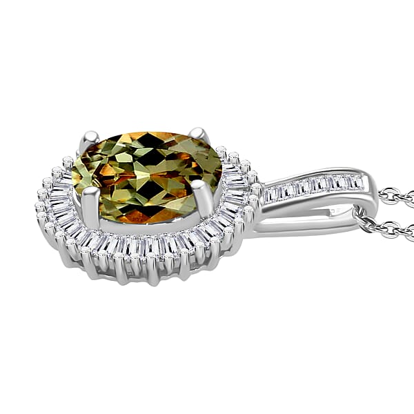 Rhapsody AAAA Turkizite And E-F VS2 Diamond 1.51 Ctw Pendant Necklace 20 Inches In 950 Platinum (Del. In 10-12 Days)