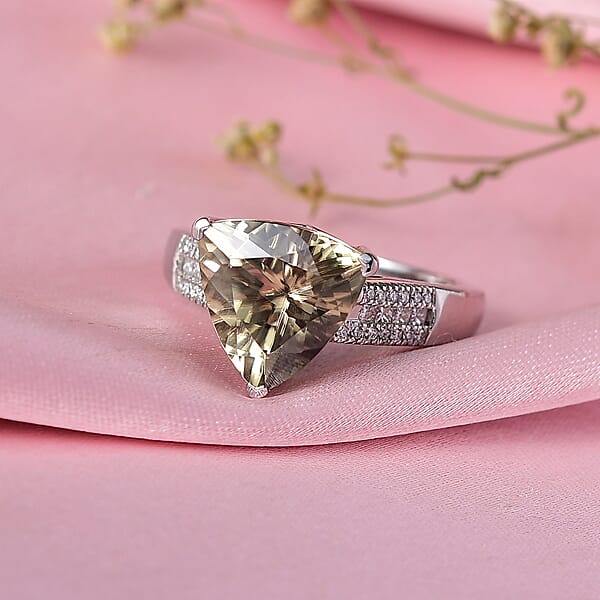 Rhapsody AAAA Turkizite Diamond Ring In 950 Platinum 5.20 Ctw
