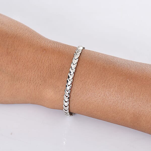 Rhapsody Arrow Link Bracelet In 950 Platinum (7.25 In) 12.40 Grams