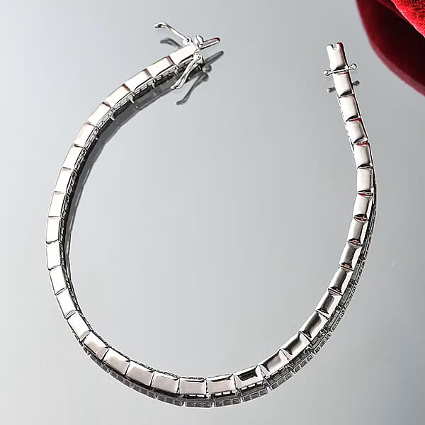 Rhapsody Bar Link Bracelet In 950 Platinum (6.50 In) 9.25 Grams (Del. In 10-12 Days)