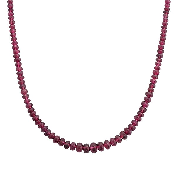 Rhapsody Certified & Appraised AAAA Ouro Fino Rubellite 18 Inch Beaded Necklace In 950 Platinum 75.00 Ctw Rubellite Jewelry Necklace Gift For Her