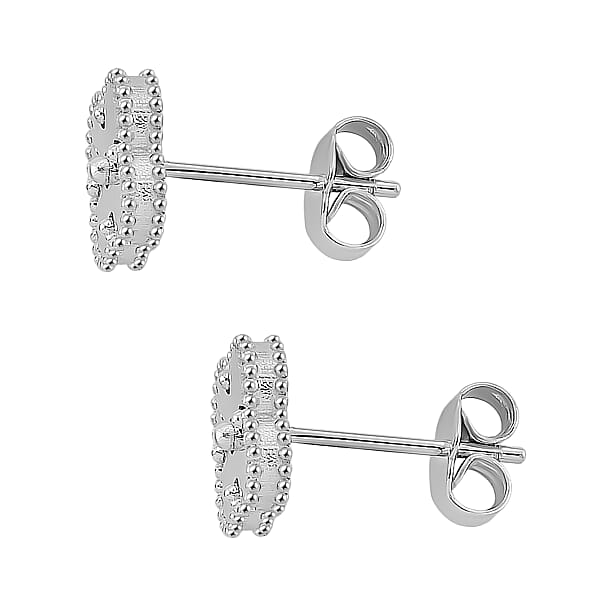 Rhapsody Clover Earrings In 950 Platinum 4.35 Grams