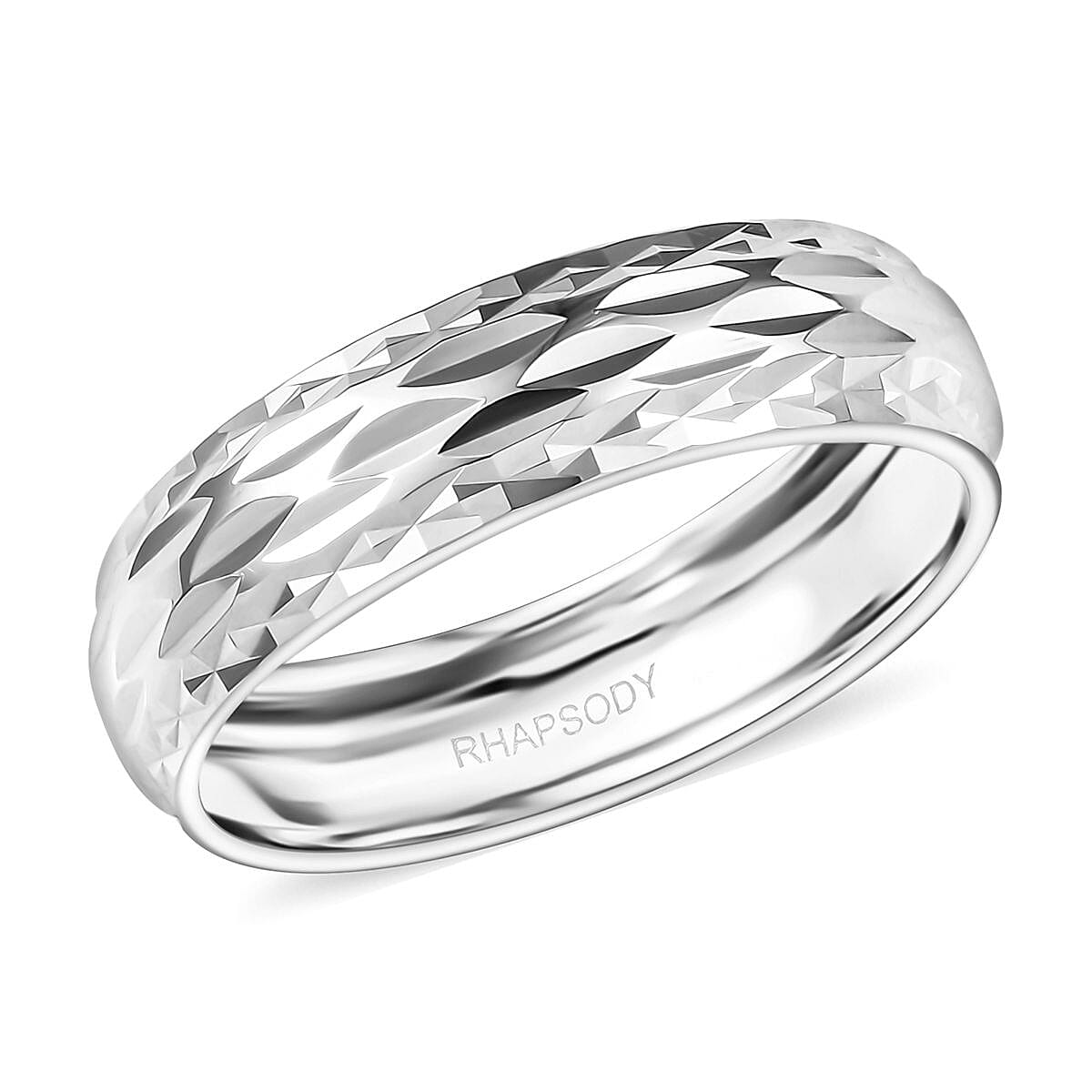 Rhapsody Diamond-Cut Band Ring in 950 Platinum 5.90 Grams