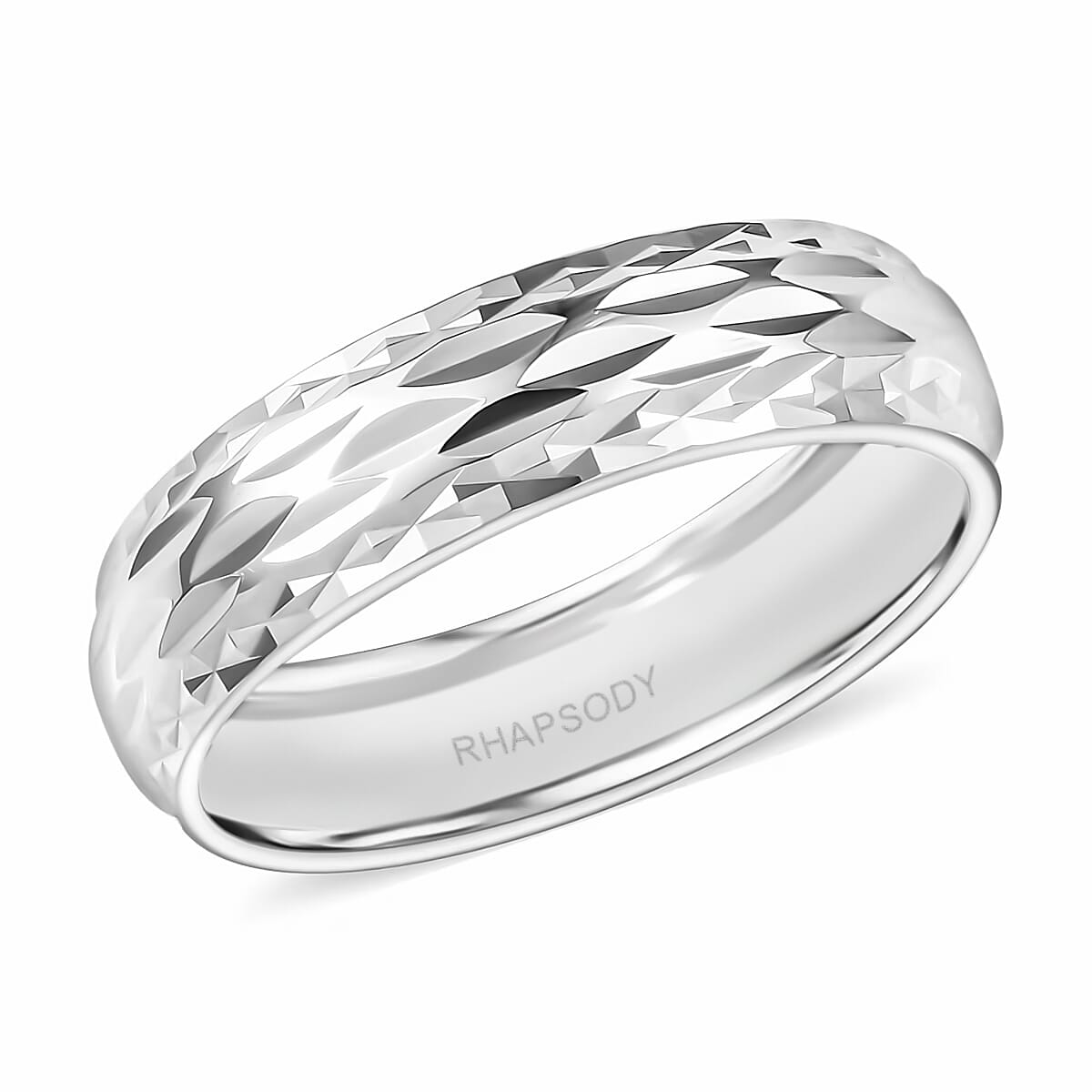 Rhapsody Diamond-Cut Band Ring in 950 Platinum 5.90 Grams (Del. in 10-12 Days)