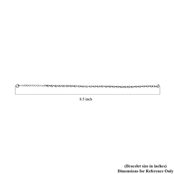 Rhapsody Electroform Bracelet (6.50-8.0 Inches) With Lobster Lock In 950 Platinum (3.3mm 5.50 Grams)