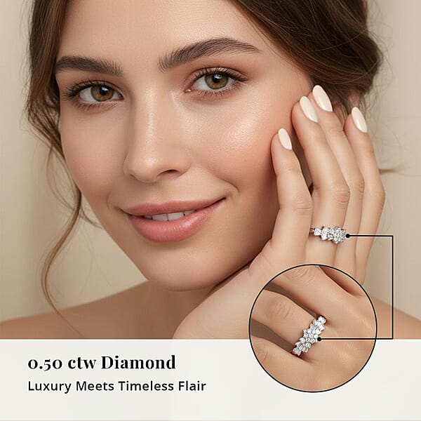 Rhapsody IGI Certified 950 Platinum Diamond 0.50 Ctw Ring Ballerina Ring Wedding Rings Engagement Rings