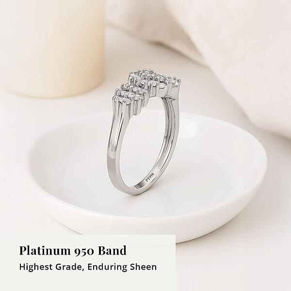 Rhapsody IGI Certified 950 Platinum Diamond 0.50 Ctw Ring Ballerina Ring Wedding Rings Engagement Rings