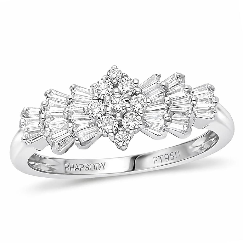 Rhapsody IGI Certified 950 Platinum Diamond 0.50 ctw Ring Ballerina Ring Wedding Rings Engagement Rings