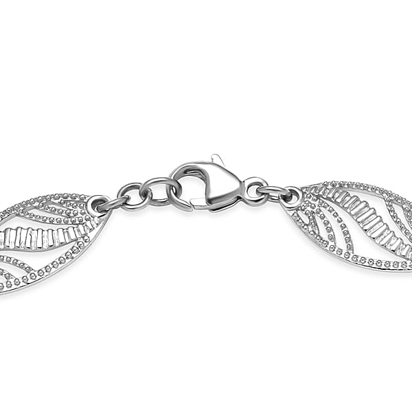 Rhapsody Leaf Whisper Bracelet In 950 Platinum (6.50 In) 10.60 Grams