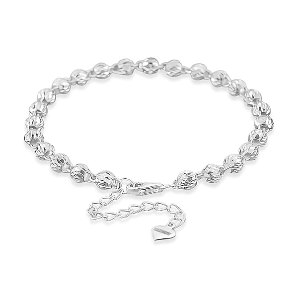 Rhapsody Luxe Beaded Chain Bracelet In 950 Platinum (6.50-8.0 Inche) (6.50 Grams)