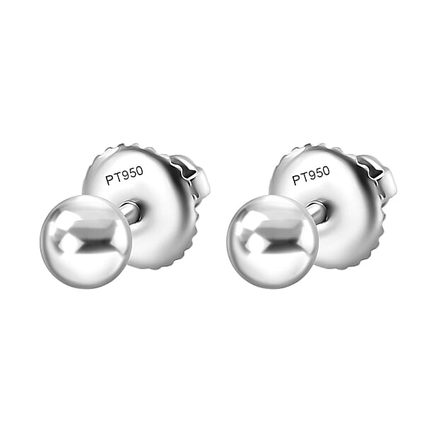 Rhapsody Stud Earrings In 950 Platinum 3.55 Grams