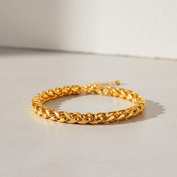 Rope Chain Bracelet In Goldtone (7.5-9.5In) (8.25 In)
