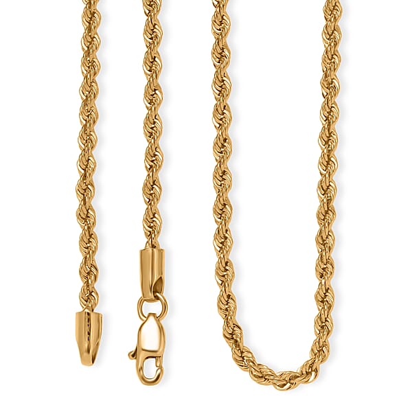 Rope Chain Necklace In 22K Yellow Gold 4.36 Grams 20 Inches