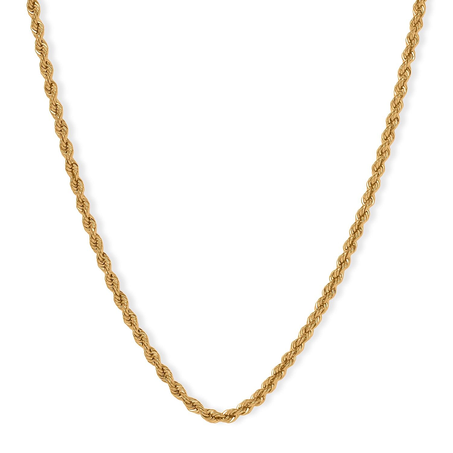 Rope Chain Necklace in 22K Yellow Gold 4.36 Grams 20 Inches