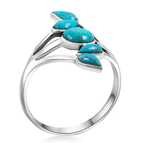Santa Fe Style Kingman Turquoise 0.75 Ctw Ring In Sterling Silver
