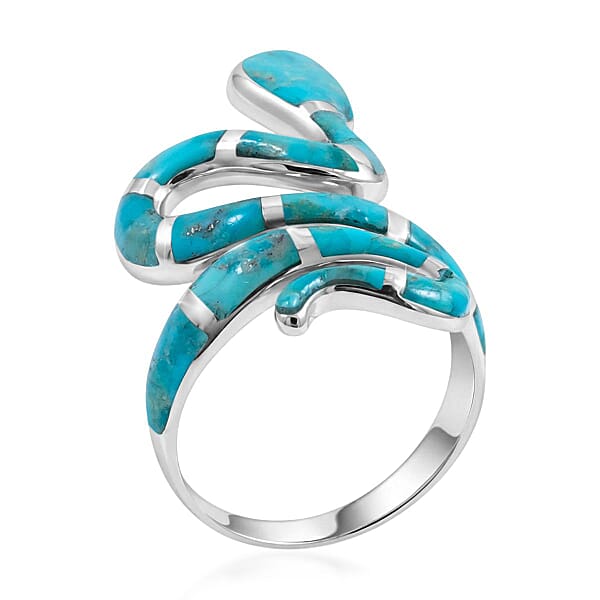 Santa Fe Style Kingman Turquoise 2.10 Ctw Ring In Sterling Silver