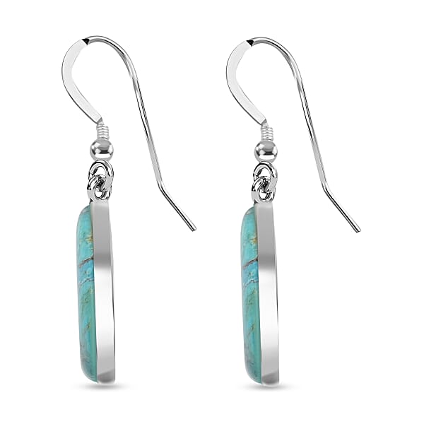 Santa Fe Style Mojave Blue 18.00 Ctw Earrings In Sterling Silver Silver Solitaire Dangle Earrings Silver Jewelry For Women